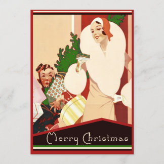 Art Deco Roaring Twenties Open House Holiday Invitation
