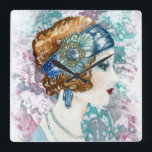 Art Deco Roaring Twenties Woman 1920s Square Wall Square Wall Clock<br><div class="desc">This art deco acrylic wall clock is perfect for that throwback retro vibe!</div>