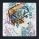 Art Deco Roaring Twenties Woman 1920s Square Wall Square Wall Clock<br><div class="desc">This art deco acrylic wall clock is perfect for that throwback retro vibe!</div>