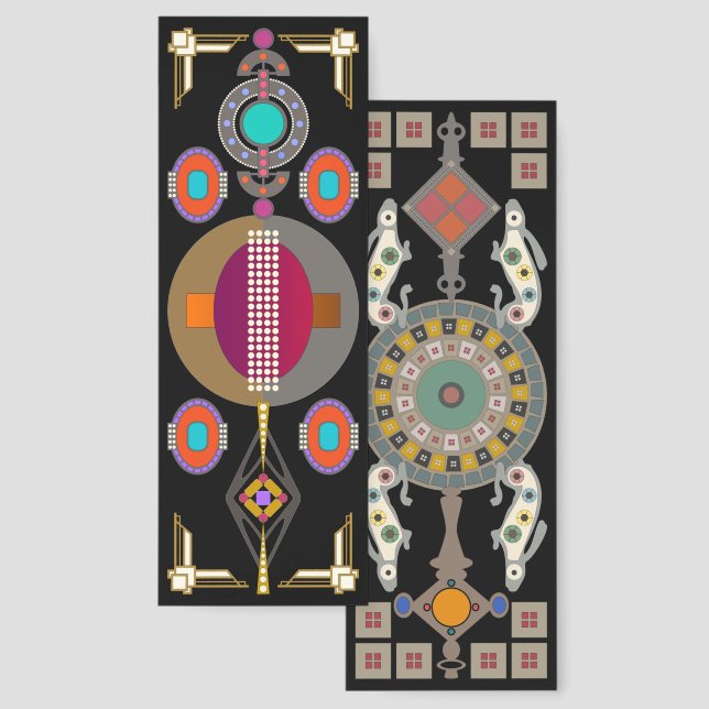 Art Deco & Roman Brooches Bookmark (Front & Back)