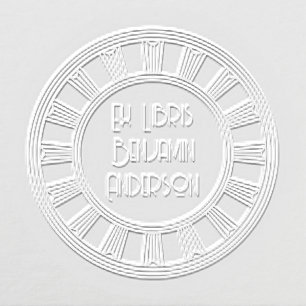 Art Deco Roman Ex Libris Embosser
