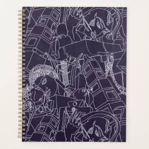 Art Deco Roman SPQR Dark Purple Aesthetic Art Planner