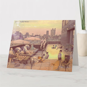 Art Déco Rooftop Chillout Card