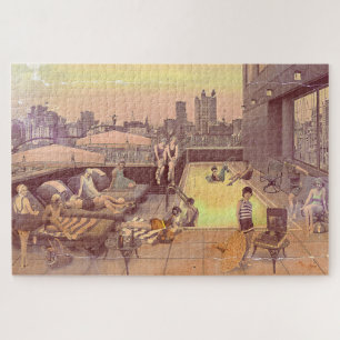 Art Déco Rooftop Chillout Jigsaw Puzzle