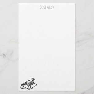 Art Deco Rooster stationery personalized