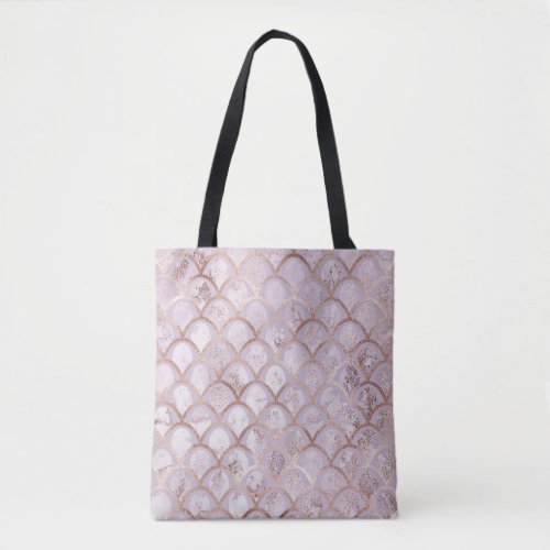 Art Deco Rose Gold Geometric Tote Bag