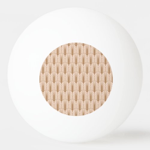 Art Deco Rose Golden Peacock Feathers Ping Pong Ball