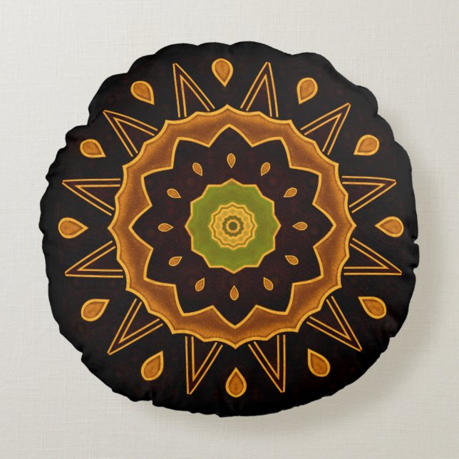Art Deco Round Pillow (Front)