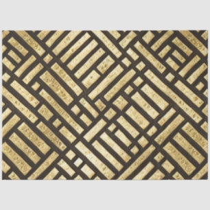 Art Deco Royal Gold Bars Tissue Paper