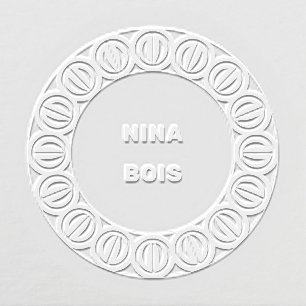 Art Deco S-Curve Ribbed Oval Embosser