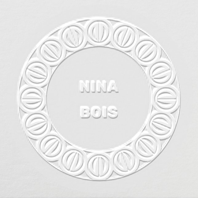 Art Deco S-Curve Ribbed Oval Embosser (Design)