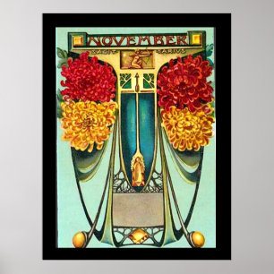 Art Deco Sagittarius Vintage Poster