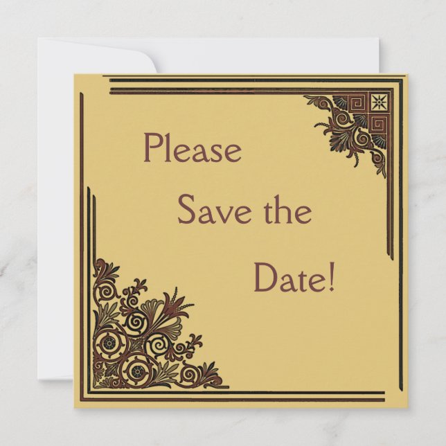 Art Deco Save the Date Cards (Front)