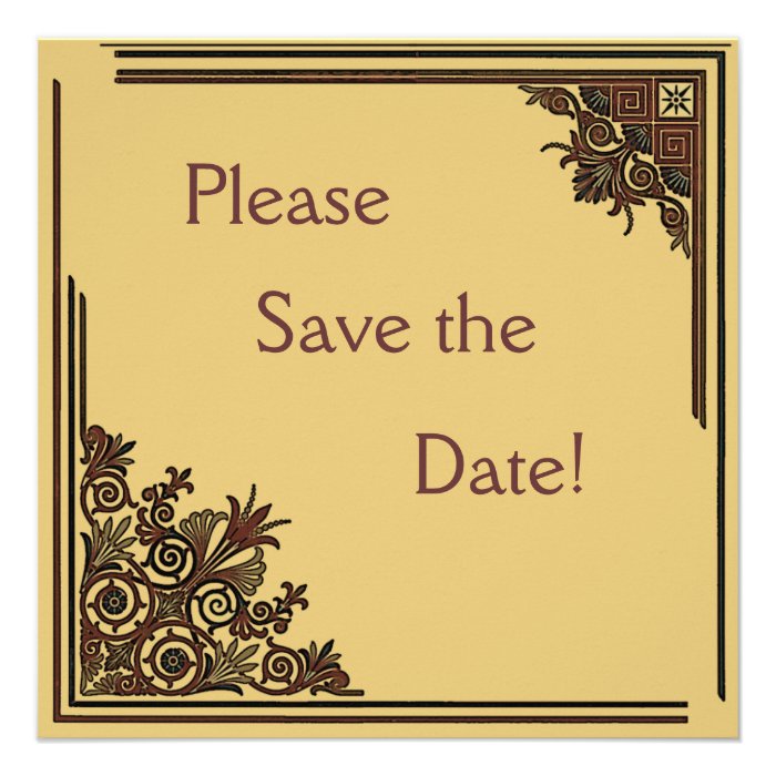 Art Deco Save the Date Cards Announcements