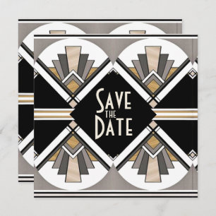 Art Deco Save the Date Flat Card