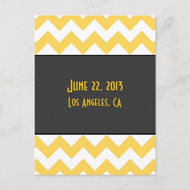 Art Deco Save the Date Postcard (Front)