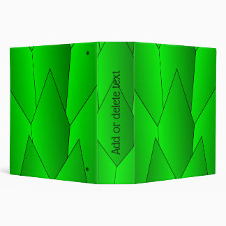 Art Deco Scale Design Green 3 Ring Binder