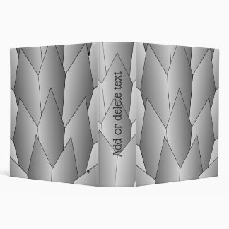 Art Deco Scale Design Grey 3 Ring Binder