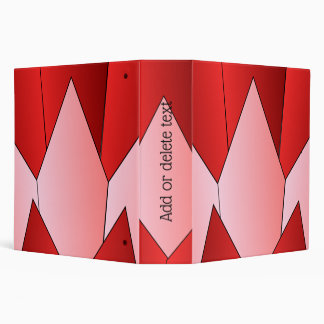 Art Deco Scale Design Pink Red 3 Ring Binder