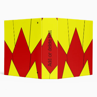 Art Deco Scale Design Yellow Red 3 Ring Binder