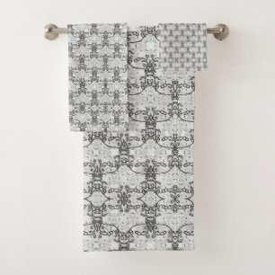 Art Deco Scale Seamless Towel Set