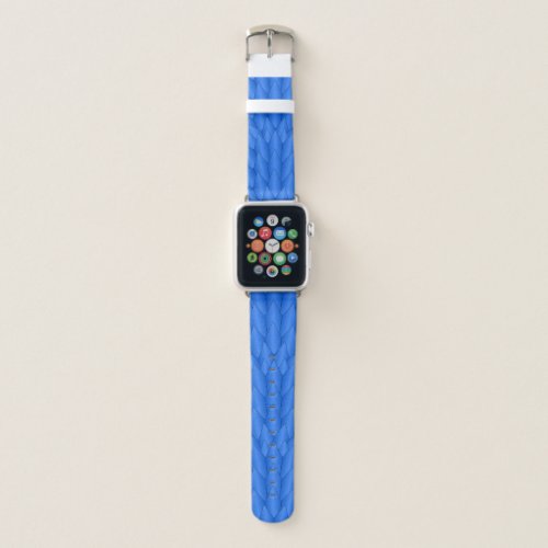 Art Deco Scales Design Deep Blue Apple Watch Band