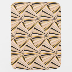 Art Deco Scales: Geometric Golden Glamour Baby Blanket