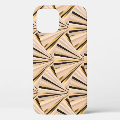 Art Deco Scales Geometric Golden Glamour iPhone 12 Case