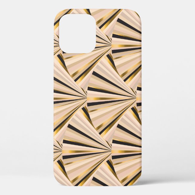 Art Deco Scales: Geometric Golden Glamour Case-Mate iPhone Case (Back)