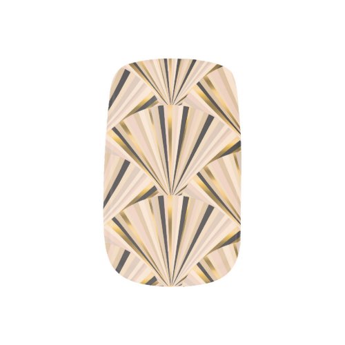 Art Deco Scales Geometric Golden Glamour Minx Nail Art