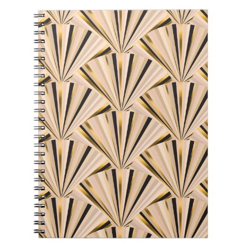 Art Deco Scales Geometric Golden Glamour Notebook