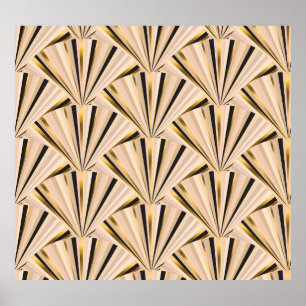 Art Deco Scales: Geometric Golden Glamour Poster