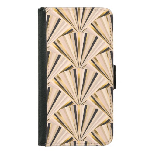 Art Deco Scales Geometric Golden Glamour Samsung Galaxy S5 Wallet Case