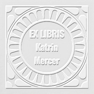 Art Deco Scalloped Arch Bookplate Embosser