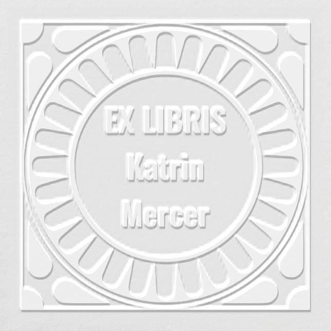 Art Deco Scalloped Arch Bookplate Embosser (Design)