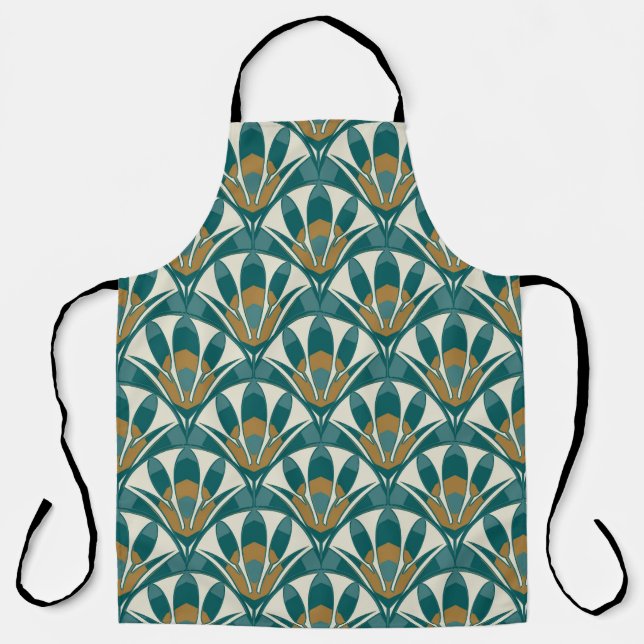 Art deco seamless abstract floral pattern. Decor e Apron (Front)