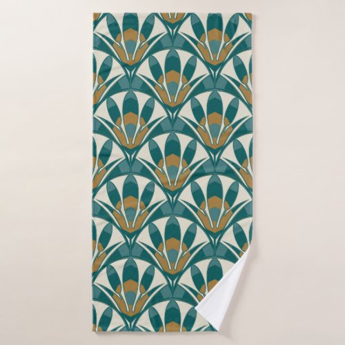 Art deco seamless abstract floral pattern Decor e Bath Towel