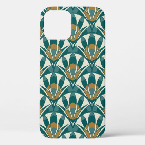 Art deco seamless abstract floral pattern Decor e iPhone 12 Case