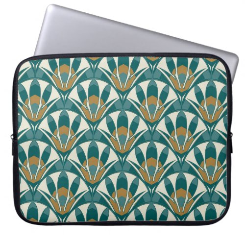 Art deco seamless abstract floral pattern Decor e Laptop Sleeve