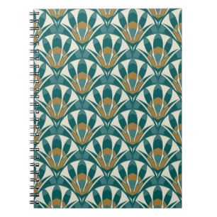 Art deco seamless abstract floral pattern. Decor e Notebook