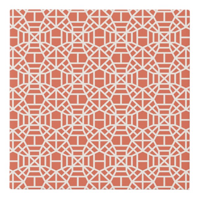 Art deco seamless pattern background. abstract, ar faux canvas print (Front)