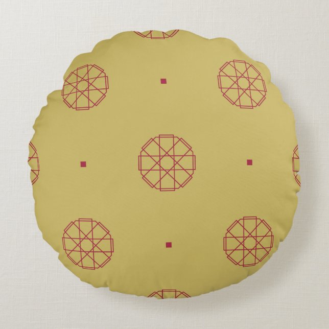 Art deco seamless pattern background. abstract, ar round pillow (Front)