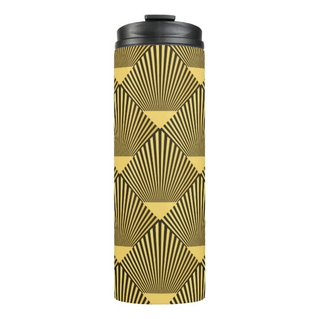 Art Deco seamless pattern. decoration ornament.  Thermal Tumbler (Front)