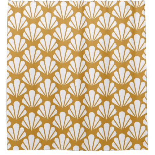 Art Deco Seamless Pattern Geometric Floral decora Shower Curtain
