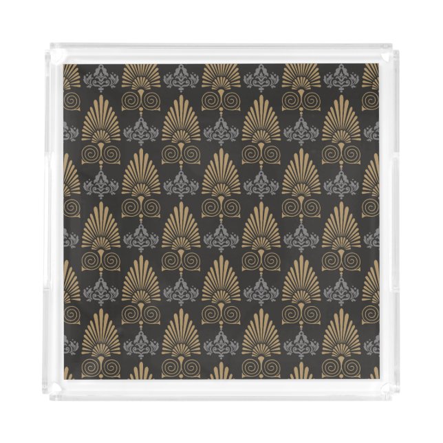 Art Deco: Seamless Vintage Wallpaper Acrylic Tray (Front)