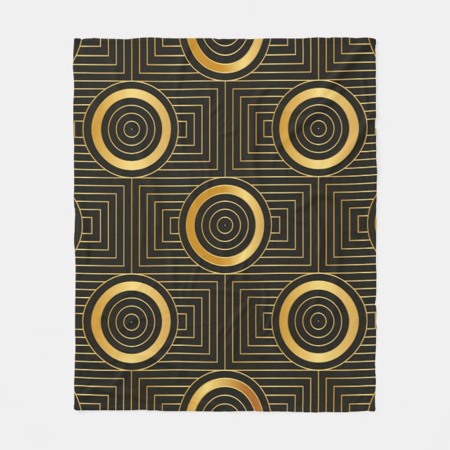 Art Deco seamless vintage wallpaper pattern Fleece Blanket (Front)