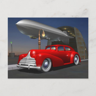 Art Deco Sedan Postcard
