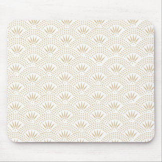 Art Deco Seigaiha Wave Pattern Mouse Pad