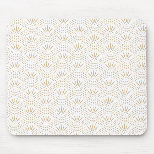 Art Deco Seigaiha Wave Pattern Mouse Pad (Front)