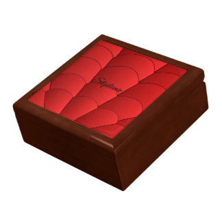 Art Deco Shell Design Red Gift Box